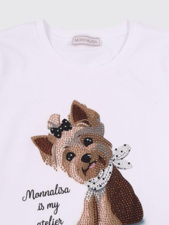 26SS [키즈] 모나리자 티셔츠 19G6137032 0099 White - MONNALISA