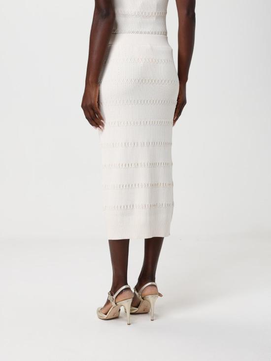 26SS 리우조 미디 스커트 CA6218MS55N P9574 Cream - LIU JO