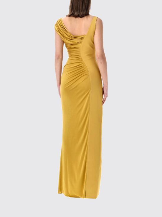 26SS 베르사체 롱 원피스 10141271A12497 1YD10 Yellow - VERSACE
