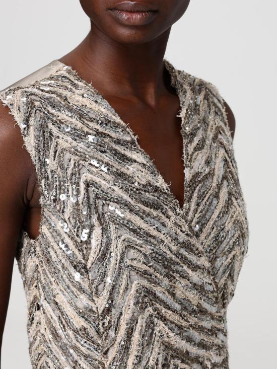 26SS 브루넬로 쿠치넬리 베스트 MCWR07606 CJ13 Brown - BRUNELLO CUCINELLI