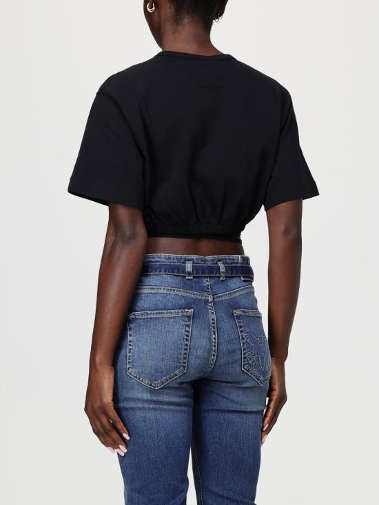 26SS 핑코 반팔 티셔츠 106907A3AR Z99 Black - PINKO