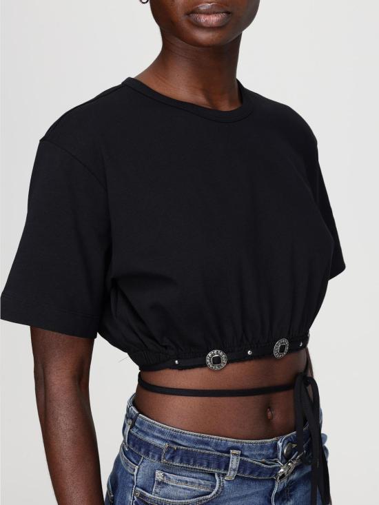 26SS 핑코 반팔 티셔츠 106907A3AR Z99 Black - PINKO