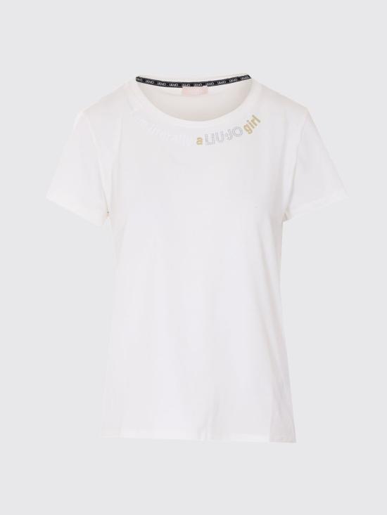 26SS 리우조 반팔 티셔츠 TA6287JS003 P9205 White - LIU JO