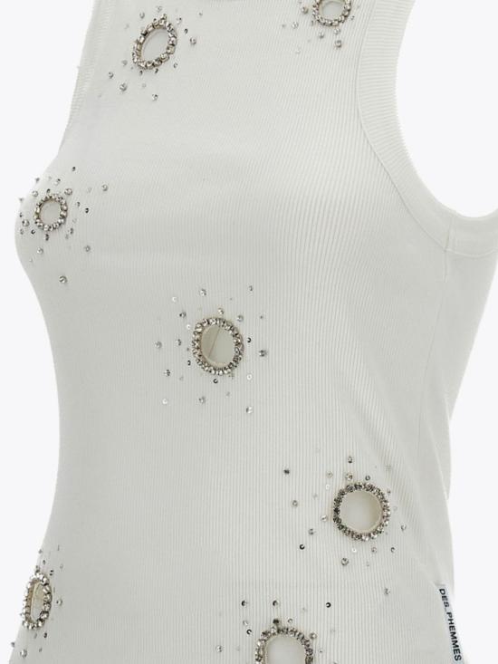 26SS 데 펨메스 민소매 티셔츠 D101JH D0101 White - DES PHEMMES