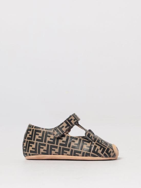 26SS [키즈] 펜디 레이스업 슈즈 BUR574AWKB F0HDP Tobacco