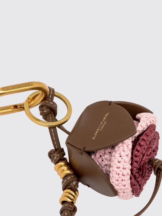 26SS 지아니 끼아리니 키링 PCSTRAWFLOWER01 CUOIO MIX Leather - GIANNI CHIARINI