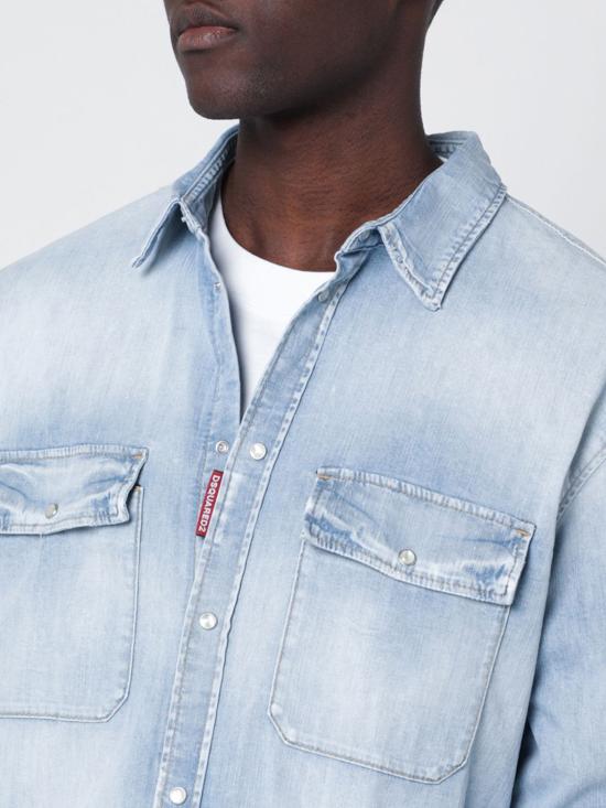 26SS 디스퀘어드2 데님 셔츠 S74DM0987S30341 470 Navy - DSQUARED2