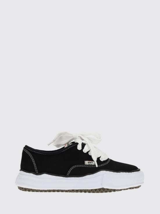 26SS 메종 미하라 야스히로 베이커 OG 솔 캔버스 로우 컷 A02FW704 Black