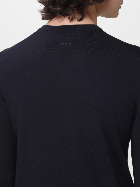 26SS 휴고보스 라이트 텍스처 크루넥 스웨터 50532074 410 Blue - HUGO BOSS