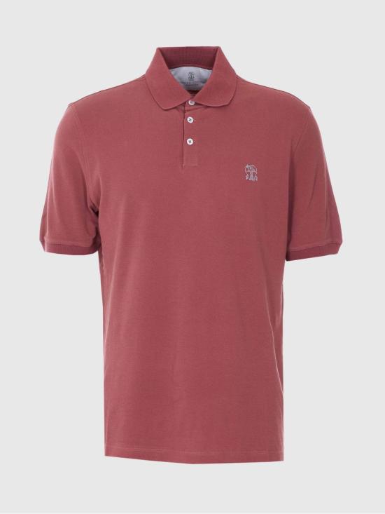 26SS 브루넬로 쿠치넬리 피케 폴로 셔츠 ME8548788 CMZ07 Coral - BRUNELLO CUCINELLI