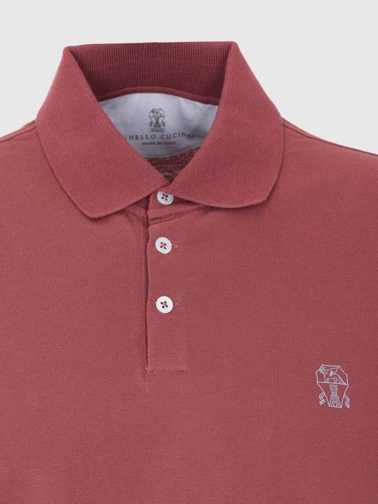 26SS 브루넬로 쿠치넬리 피케 폴로 셔츠 ME8548788 CMZ07 Coral - BRUNELLO CUCINELLI