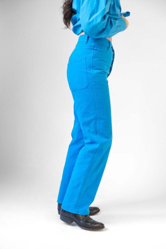  제시 캄 스트레이트 팬츠 225 팬츠 풀 블루 - JESSE KAMM