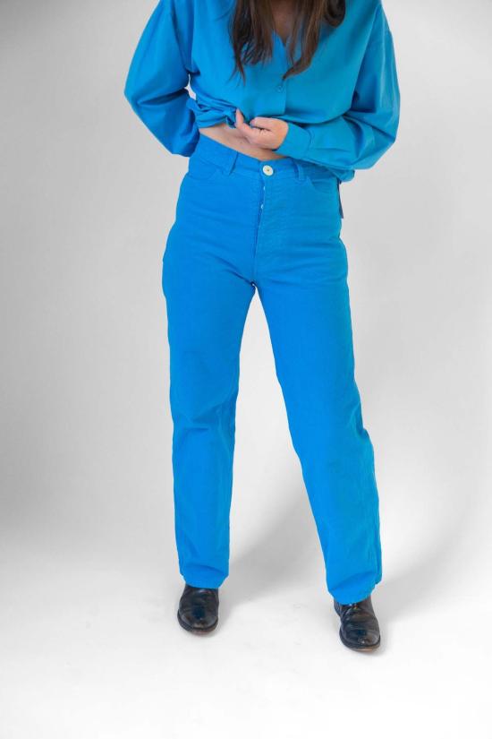  제시 캄 스트레이트 팬츠 225 팬츠 풀 블루 - JESSE KAMM