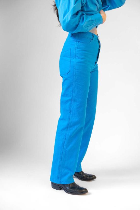  제시 캄 스트레이트 팬츠 225 팬츠 풀 블루 - JESSE KAMM