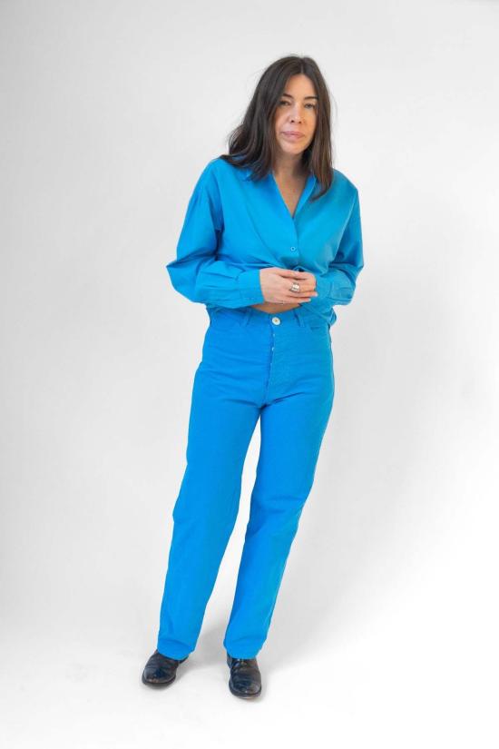  제시 캄 스트레이트 팬츠 225 팬츠 풀 블루