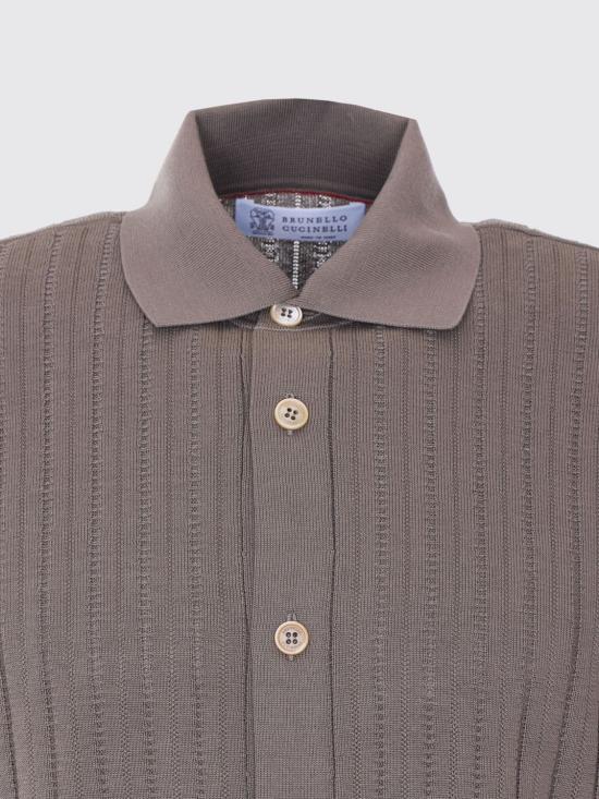 26SS 브루넬로 쿠치넬리 폴로 티셔츠 M29204006 C7942 Brown - BRUNELLO CUCINELLI
