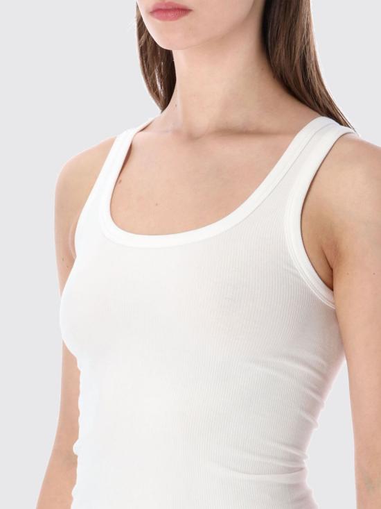 26SS MM6 메종마르지엘라 민소매 티셔츠 MKD520010 101 White - MM6 MAISON MARGIELA