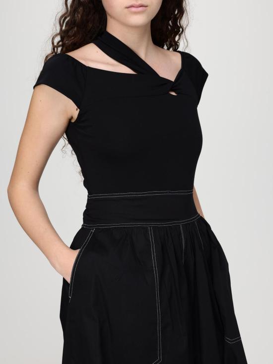 26SS 리우조 롱 원피스 WA6523J3890 A3573 Black - LIU JO