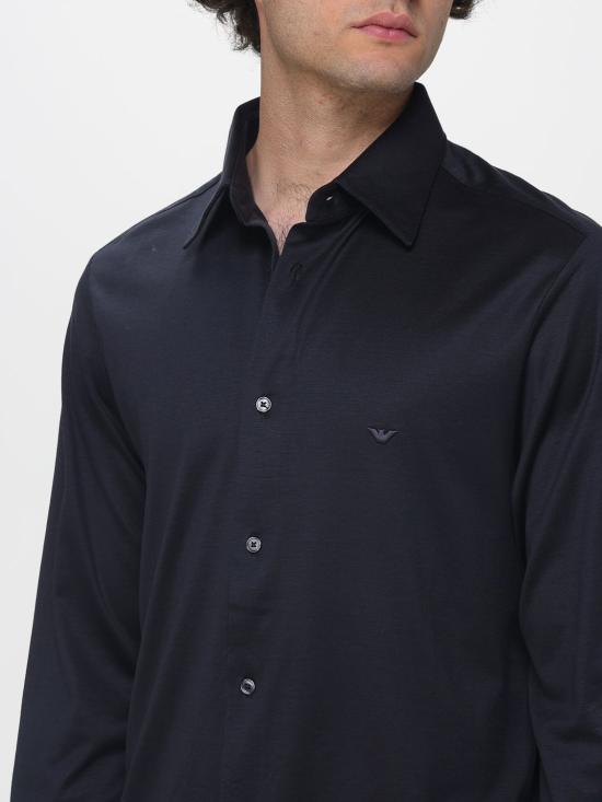 26SS 엠포리오 아르마니 긴팔 셔츠 EM004604AF10017 UB118 Navy - EMPORIO ARMANI