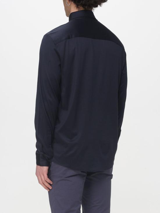 26SS 엠포리오 아르마니 긴팔 셔츠 EM004604AF10017 UB118 Navy - EMPORIO ARMANI