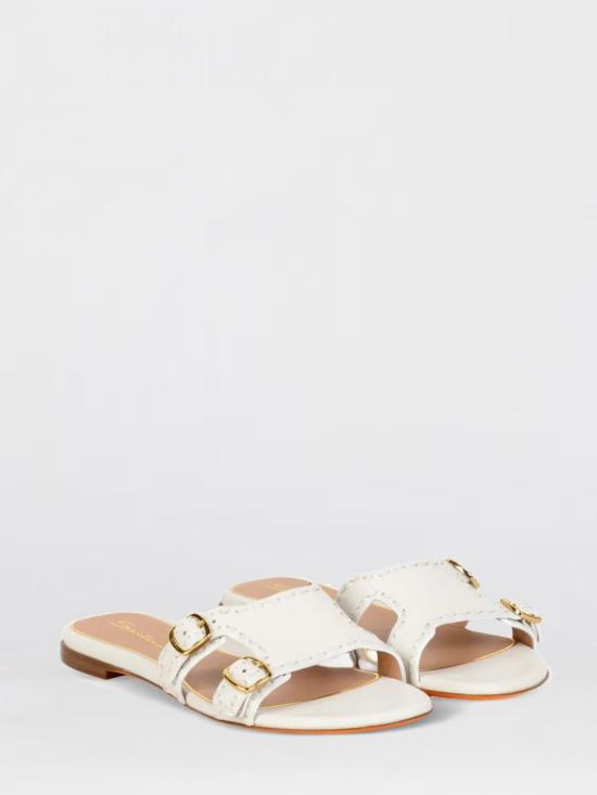 26SS 산토니 뮬/슬리퍼 WHPF72114HA1TWKA I48 White - SANTONI