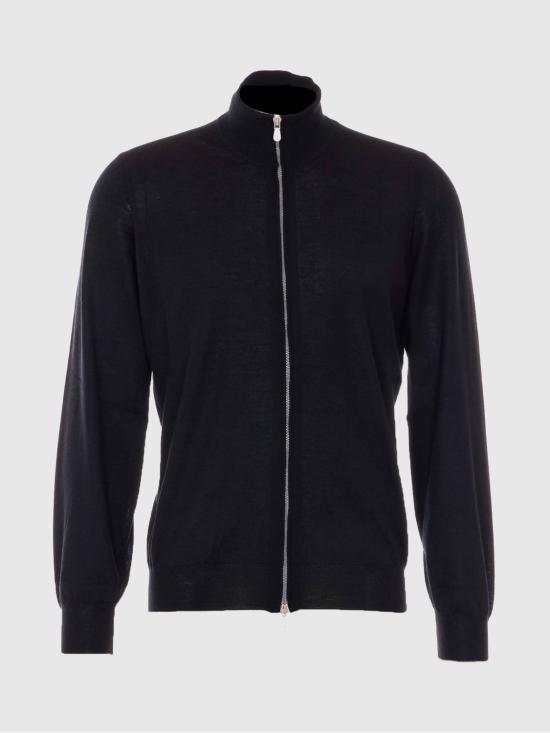 26SS 브루넬로 쿠치넬리 캐시미어와 실크 가디건 M2300106 CH101 Black - BRUNELLO CUCINELLI