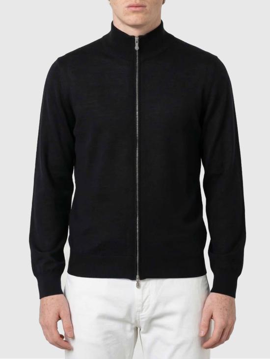 26SS 브루넬로 쿠치넬리 캐시미어와 실크 가디건 M2300106 CH101 Black