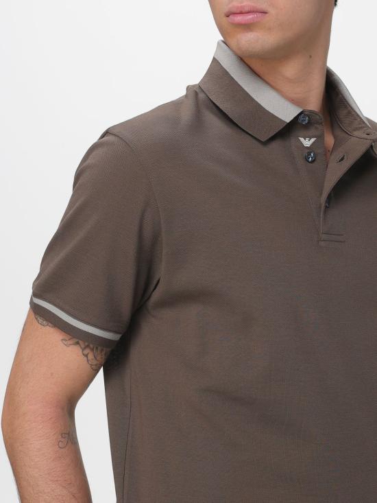 26SS 엠포리오 아르마니 폴로 티셔츠 EM005798AF12955 U6200 Brown - EMPORIO ARMANI