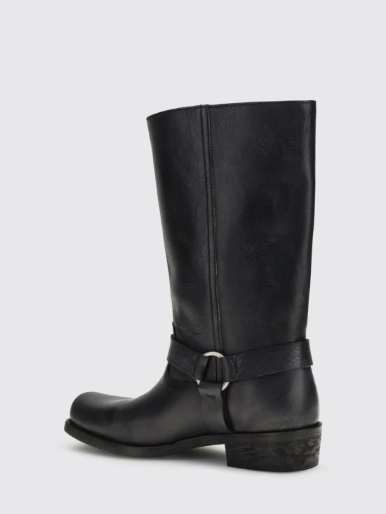 26SS 골든구스 버클&스트랩 하이 바이커 부츠 GWF01057F008235 90100 Black - GOLDEN GOOSE