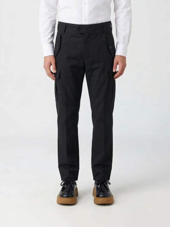 26SS 알렉산더 맥퀸 스트레이트 팬츠 857149QSACD 1000 Black