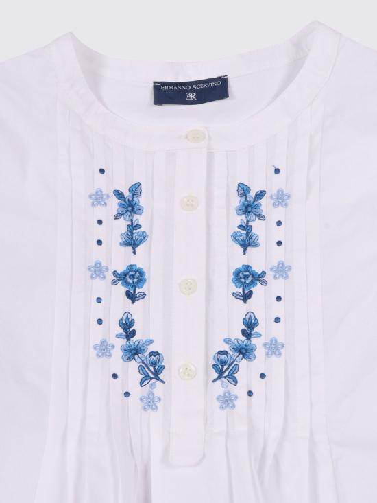 26SS [키즈] 에르마노 설비노 셔츠 Z1G3027116 0099 White - ERMANNO SCERVINO