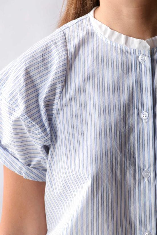  파비아나 피냐 블라우스 Fabiana Pigna Calun  블루 스트라이프 - FABIANA PIGNA