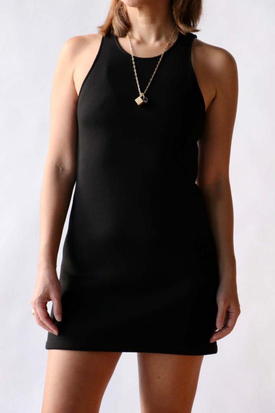  티비 민소매 티셔츠 본디드 비스코스 소재의 조각된 민소매 튜닉 탱크탑 - TIBI