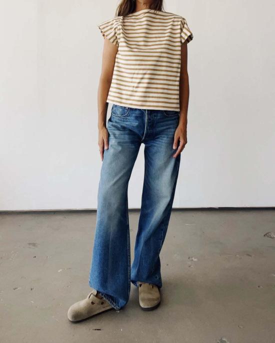  헤이갱 블라우스 헤이 갱 세일러 셔츠 탄 - HEY GANG