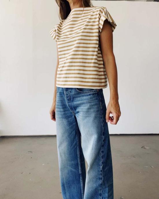  헤이갱 블라우스 헤이 갱 세일러 셔츠 탄