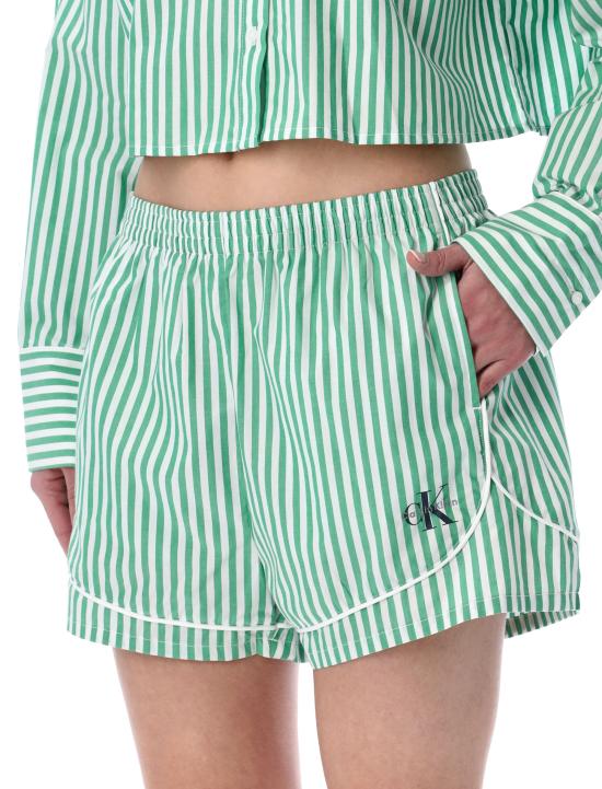 26SS 캘빈클라인 숏팬츠 LV00QS7604 4ZF GREEN WHITE STRIPE - CALVIN KLEIN