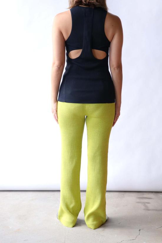  티비 스트레이트 팬츠 Tibi Viscose Plisse Corbit 팬츠 피포드 - TIBI