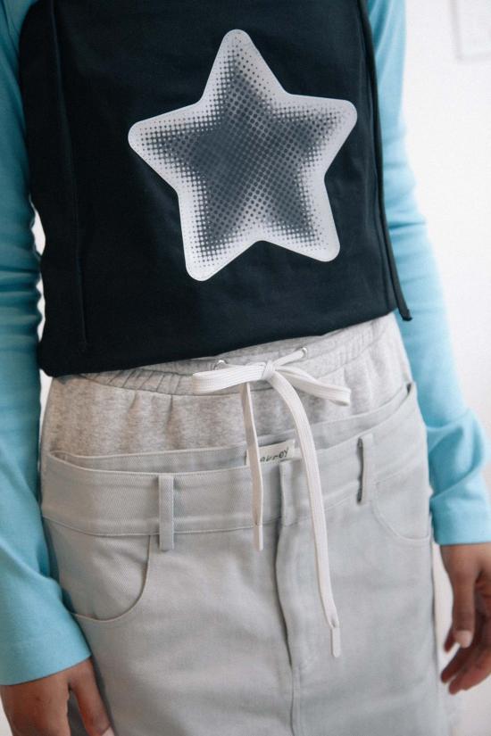  fey fey WORLDWIDE 데님 스커트 페이페이 월드와이드 폴드 미디 스커트 - OTHER BRANDS