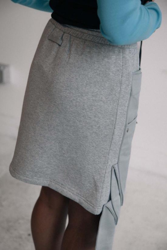  fey fey WORLDWIDE 데님 스커트 페이페이 월드와이드 폴드 미디 스커트 - OTHER BRANDS