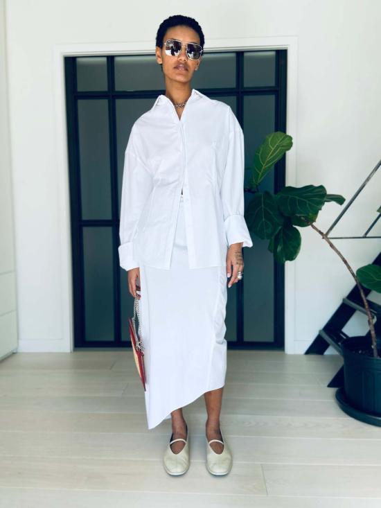  Yesaet 탑 예사엣 시멧 셔츠 화이트/폰/네이비/블랙 - OTHER BRANDS