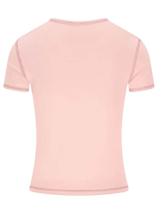 26SS 디젤 Slim heart print 티셔츠 A20980 0QHHA 33L Pink - DIESEL