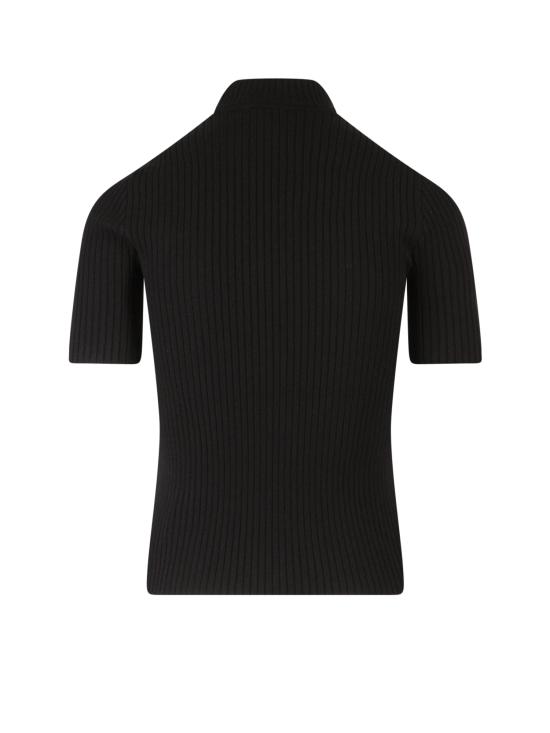 26SS 쿠레쥬 리에디션 니트 탑 숏슬리브 PERMPU026FI0001 9999 Black - COURREGES