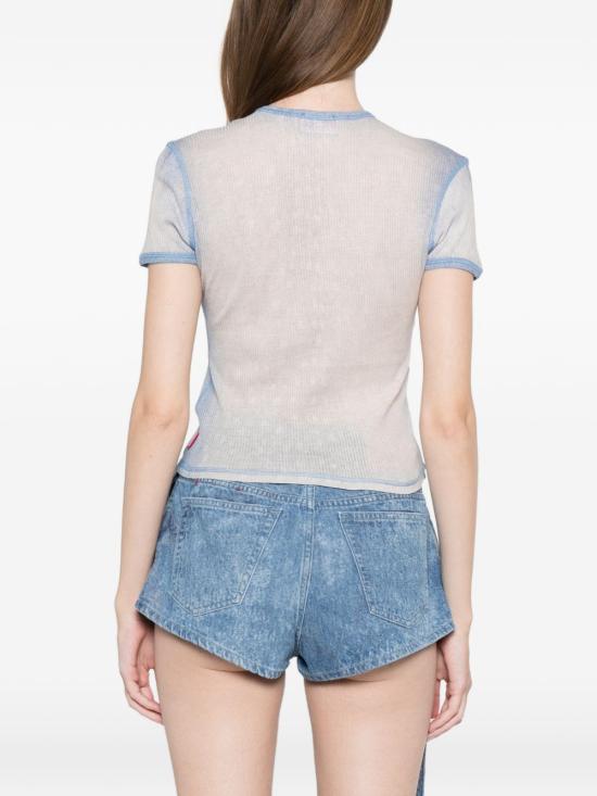 26SS 디젤 반팔 티셔츠 A23519 0HGCN 8MMA Blue - DIESEL