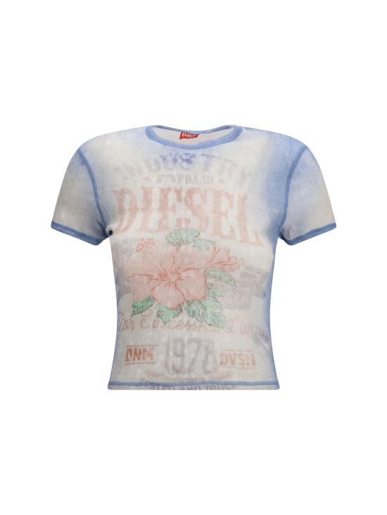 26SS 디젤 반팔 티셔츠 A23519 0HGCN 8MMA Blue