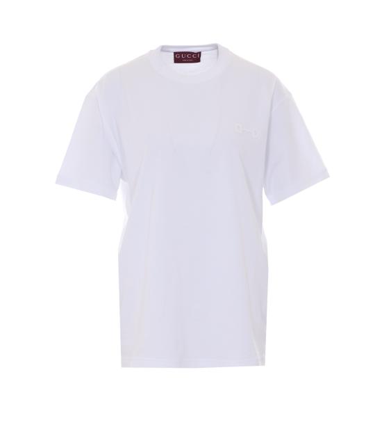 26SS 구찌 자수 코튼 저지 티셔츠 837959 XJHMR9051 White
