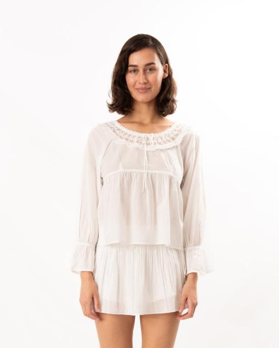  포제 블라우스 포세 다니엘  빈티지 화이트 - POSSE