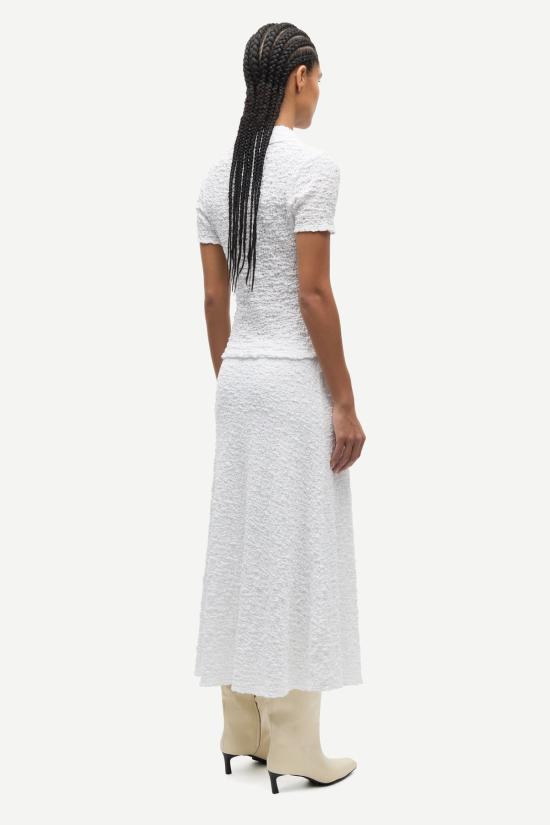  삼소앤삼소 반팔 티셔츠 Samsøe Samsøe Sadaisy 폴로 탑 화이트 - SAMSOE SAMSOE