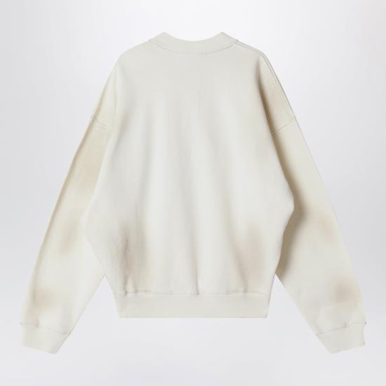 26SS 아크네 스튜디오 플리스 로고 스웨트셔츠 AI0181CO White - ACNE STUDIOS