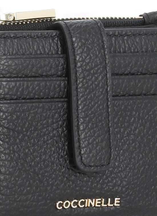 26SS 코치넬리 지갑 E2MW511F701 METALLIC SOFT001 Black - COCCINELLE