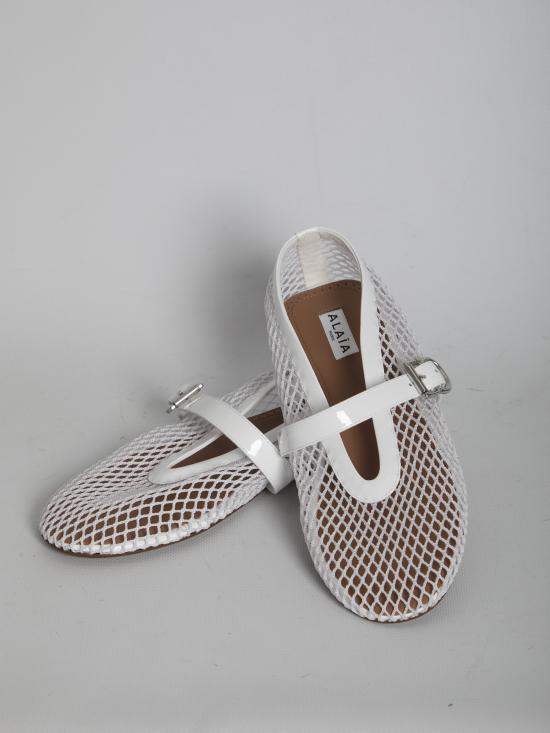 26SS 알라이아 플랫 슈즈 AA3A029TK007 WHITE - ALAIA